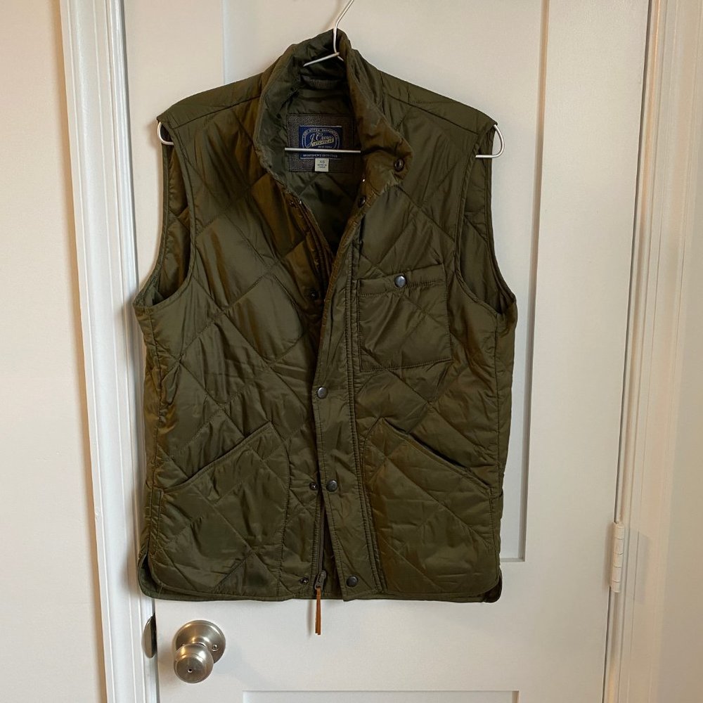 J. Crew Ludlow Nylon Quilted Vest - Olive - XS